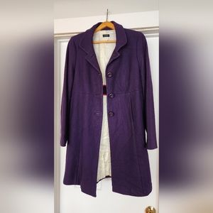 J Crew purple wool blend coat